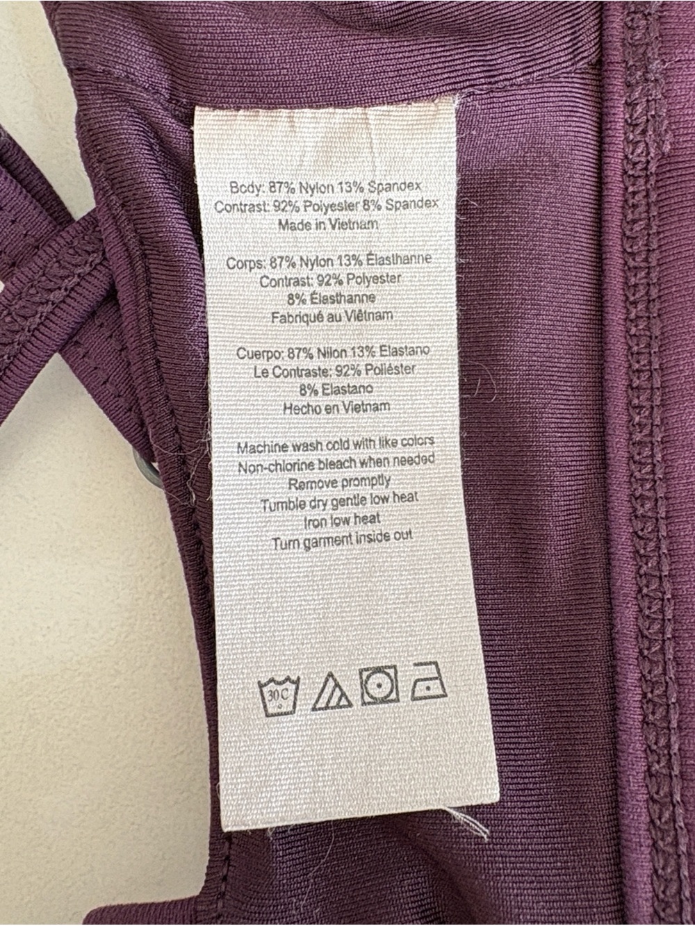 ALO YOGA INTERLACE BRA in EGGPLANT , sz : XS - Picture 7 of 7